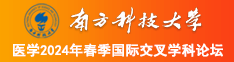 肏逼逼网南方科技大学医学2024年春季国际交叉学科论坛